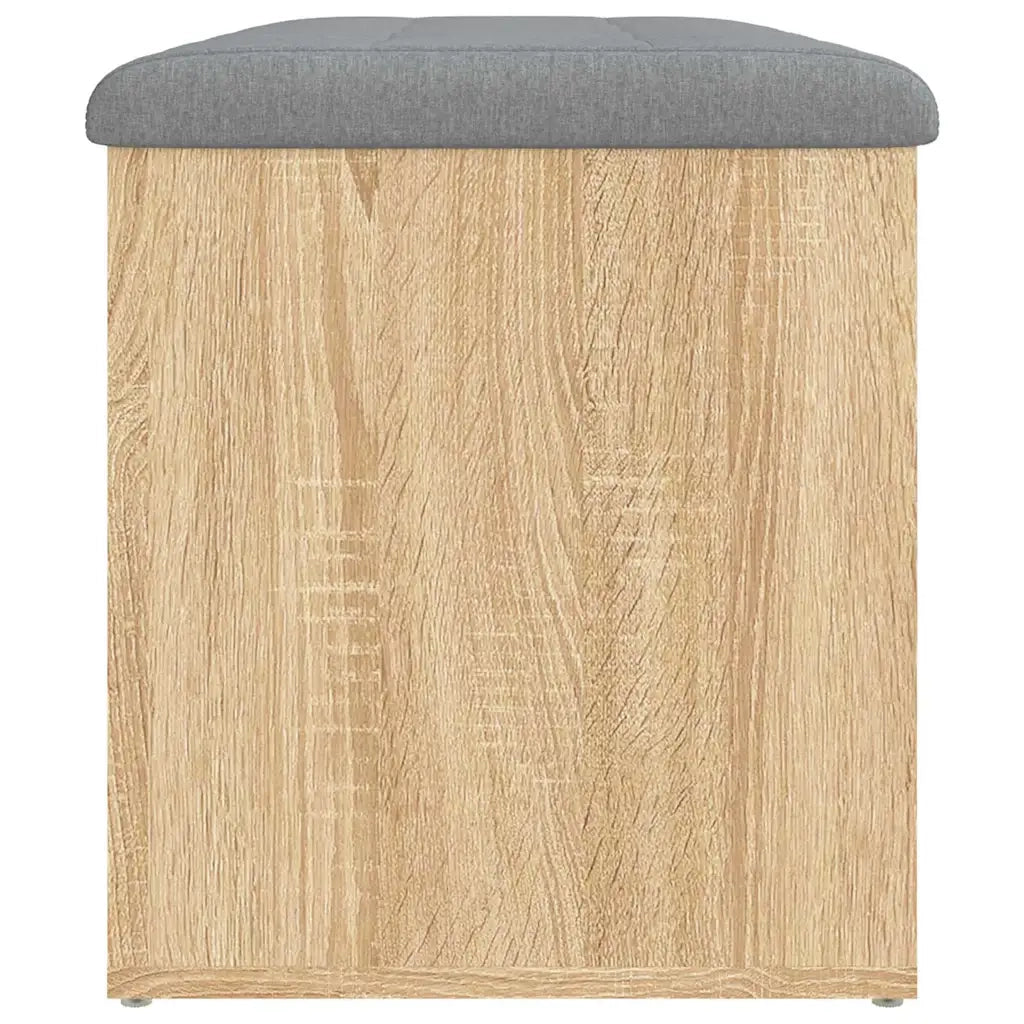 Panca Portaoggetti Rovere Sonoma 82x42x45 cm Legno Multistrato