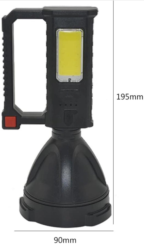Lampada Torcia a LED Ricaricabile Per Casa Campeggio Pesca con supporto. TY-838