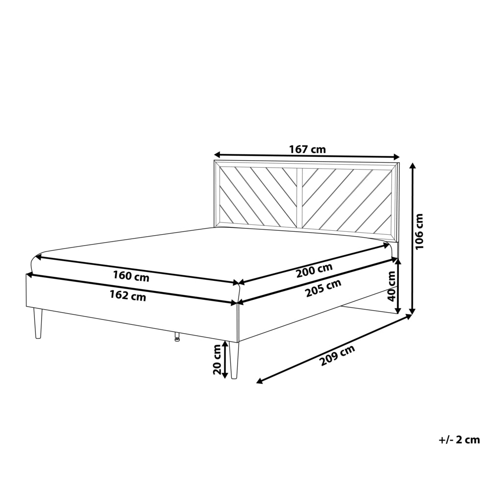 Letto a doghe in legno scuro Illuminazione a LED Multicolore 160 x 200 cm Design moderno rustico