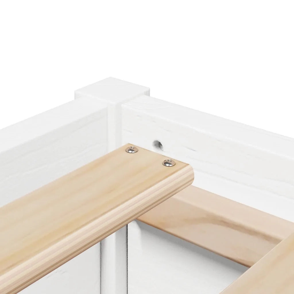 Letto senza Materasso Bianco 135x190 cm Legno Massello di Pino