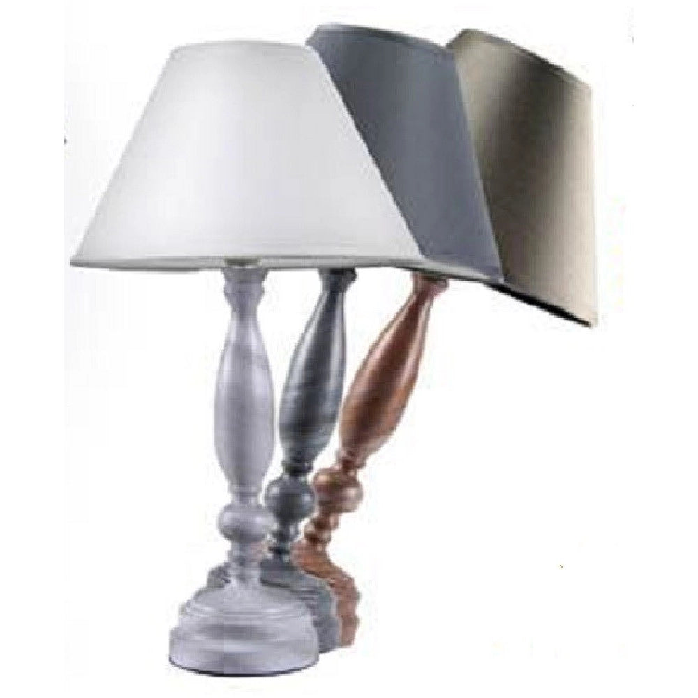 Trade Shop - Lumetto 35cm Shabby Chic Lampada Da Tavolo Scrivania Abat Jour Colori Ass 679469 -