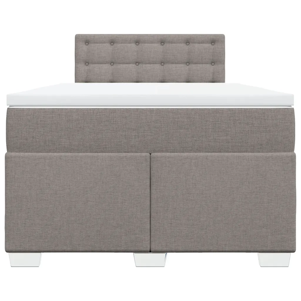 Giroletto a Molle con Materasso Tortora 120x190 cm in Tessuto