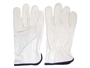 GUANTI DA LAVORO IN PELLE BOVINA BIANCO- - tg.9 - 12 paio EXCEL