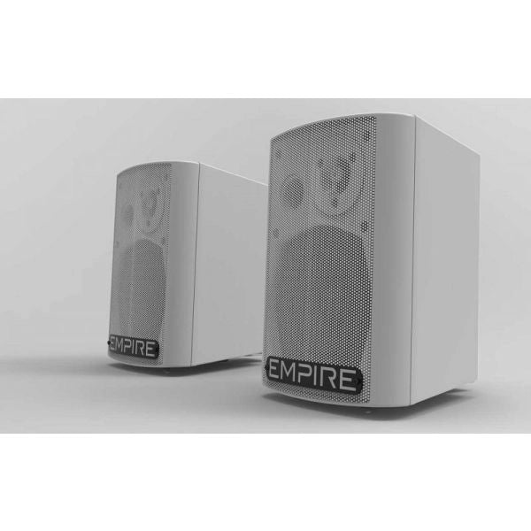 Wall-200 white empire-200 watt, cabinet in misto resina/mdf, staffe da parete - HS.WALL200W