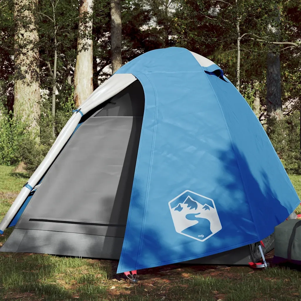 Tenda da Campeggio a Cupola per 2 Persone-Tenda per Escursionismo Blu Impermeabile 833427