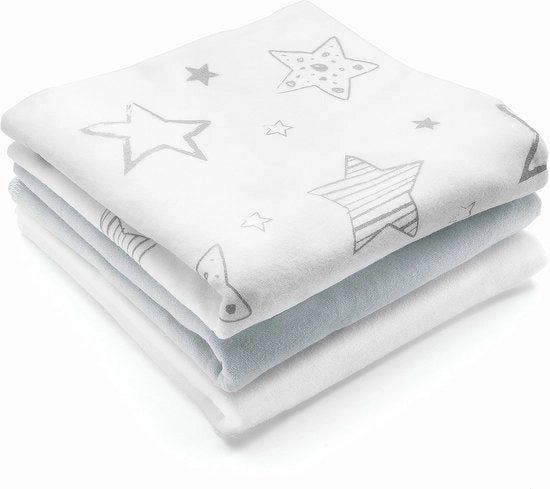 Set di Flanelli Assorbenti 80x80 cm - Confezione da 3 - Multifunzionale e Assorbente - Certificato Oeko-Tex - 100% Cotone