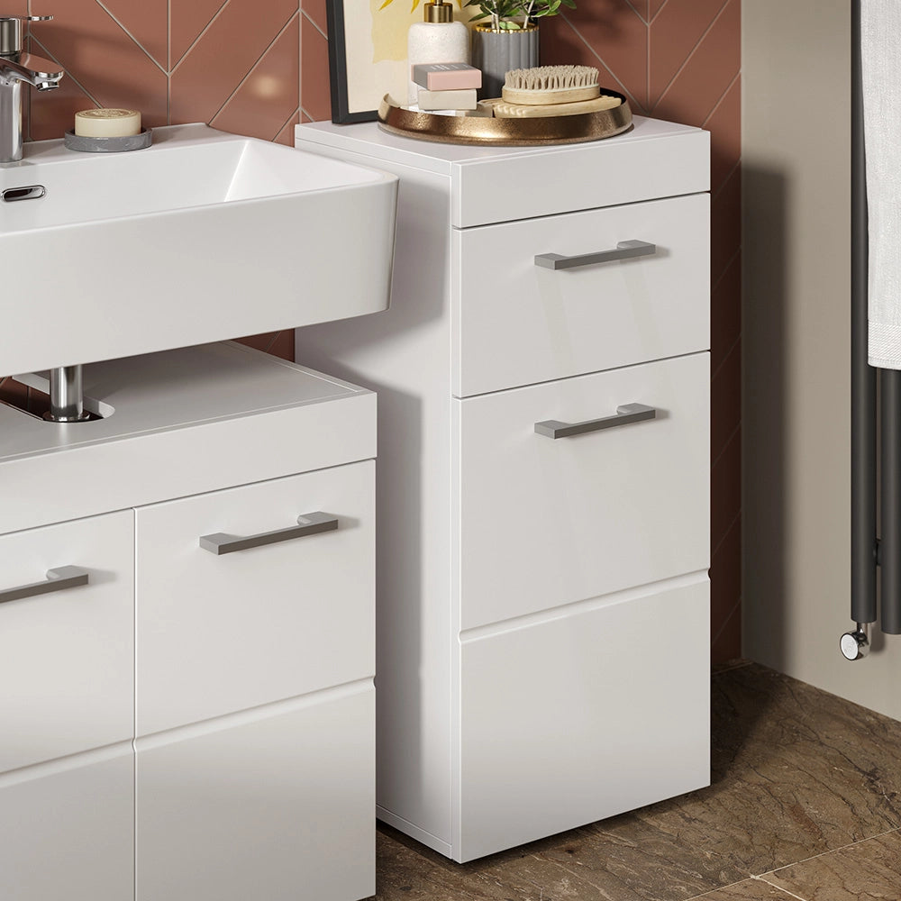 Mobiletto bagno Luna Bianco 37 x 79 cm Vicco