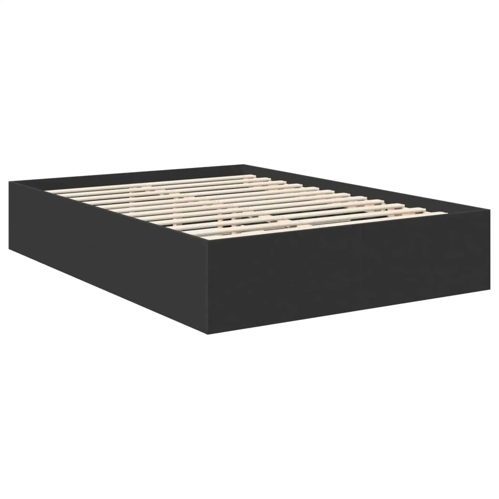 Struttura del letto Nero 150 x 200 cm Legno multistrato