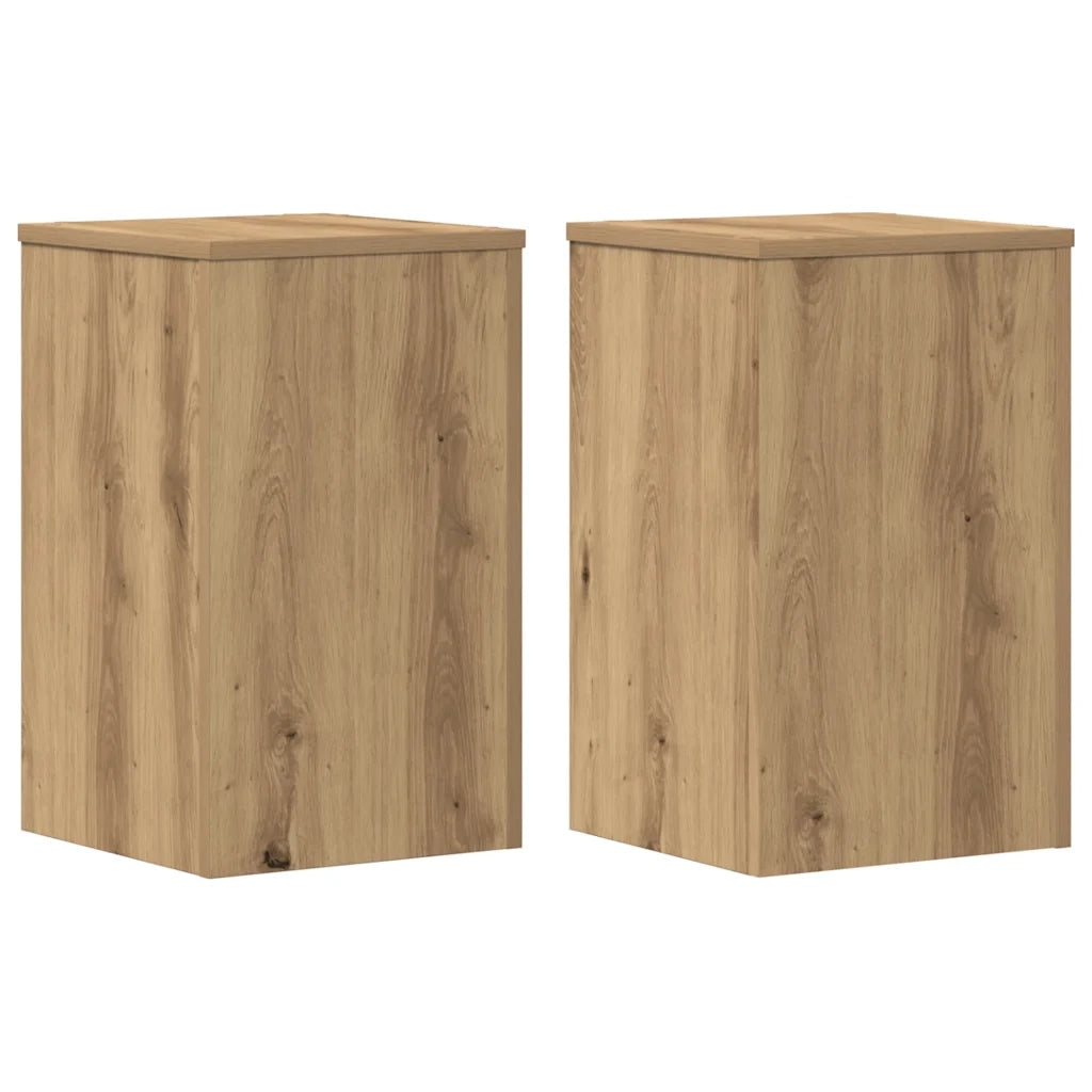 Supporti per Piante 2 pz Rovere 30x30x50 cm in Multistrato 852923
