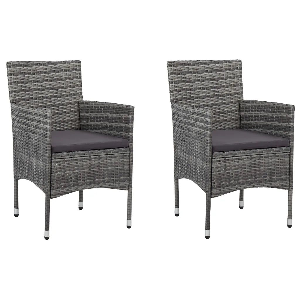 Set Mobili da Pranzo per Giardino 3 pz | Set Salotto da Giardino Grigio