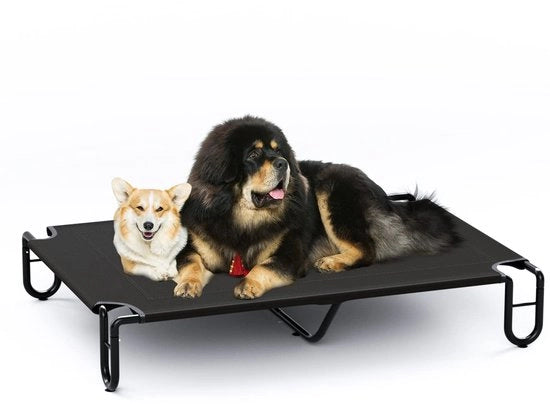 Letto per cani elevabile fino a 60 kg, letto per cani da esterno, letti per cani lavabili, sedile per cani, letto per cani grande, 122 x 85 cm con piedini antiscivolo per giardino, interni ed esterni