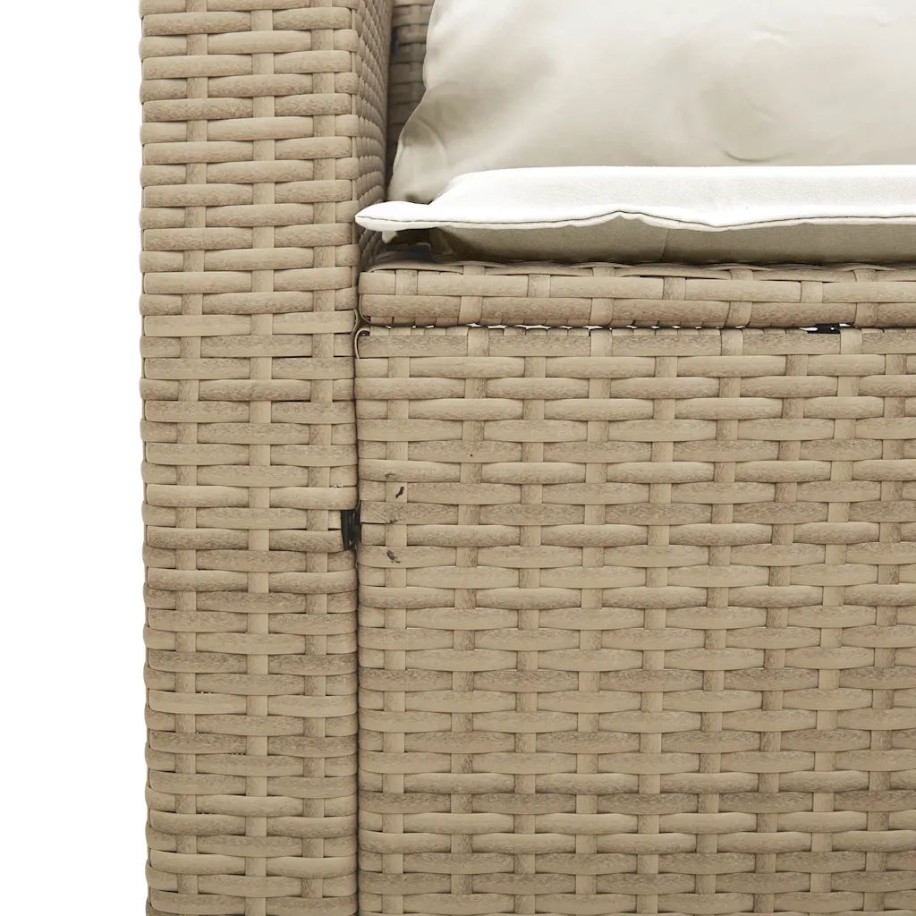 Set Divano da Giardino 5 pz con Cuscini Beige in Polyrattan 4104167