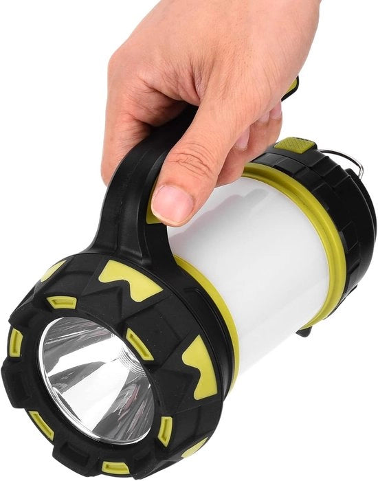 Lampada LED portatile per campeggio, con 6 modalità di illuminazione, batteria ricaricabile da 3000 mAh, impermeabile IPX4, torcia di emergenza per esterni, inclusa cavo USB - 1 unità.