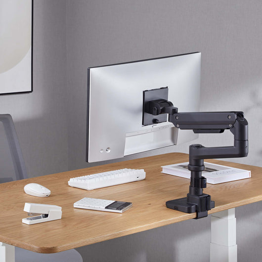 Braccio monitor da scrivania Supporto per schermi da 17 a 49" conforme a VESA, con molla a gas