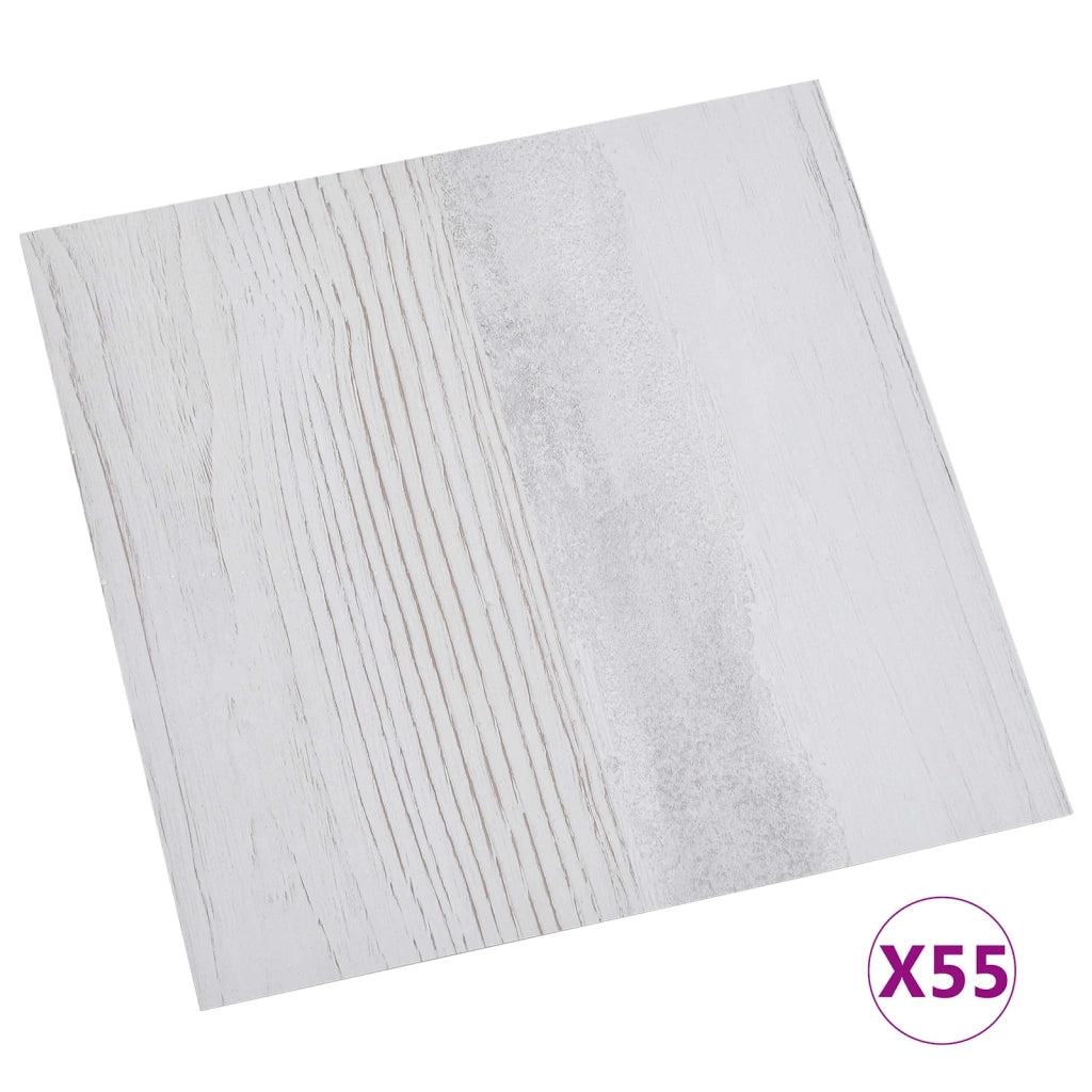 Tavole per Pavimenti 5,11 m2 55 pz PVC Bianco e Grigio Chiaro CFW1369071
