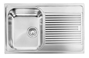 Lavello ZENITH 210 79x50 1 vasca destra + gocciolatoio ACCIAIO INOX 011221.D1.01.2018