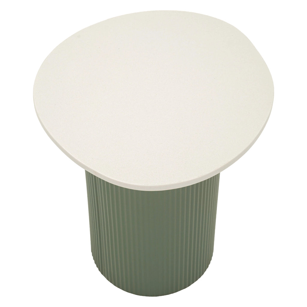 Misfat, Tavolino da Salotto Forma Rotondo, 42x40x45h cm Bianco Marmo