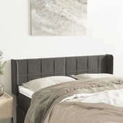 Testiera ad Orecchio-Testata con Orecchie Grigio Scuro 147x16x78/88 cm in Velluto 670886