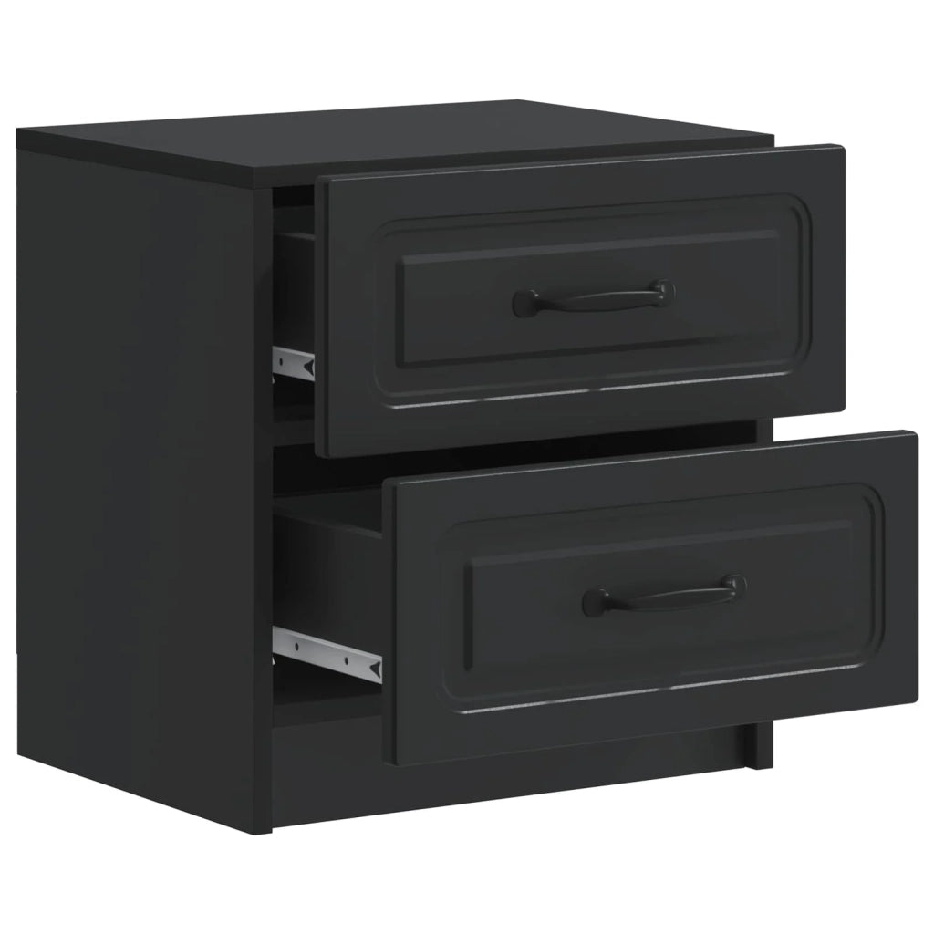 Armadio da Notte Nero 43 x 34,5 x 44,5 cm Legno ingegnerizzato 895677
