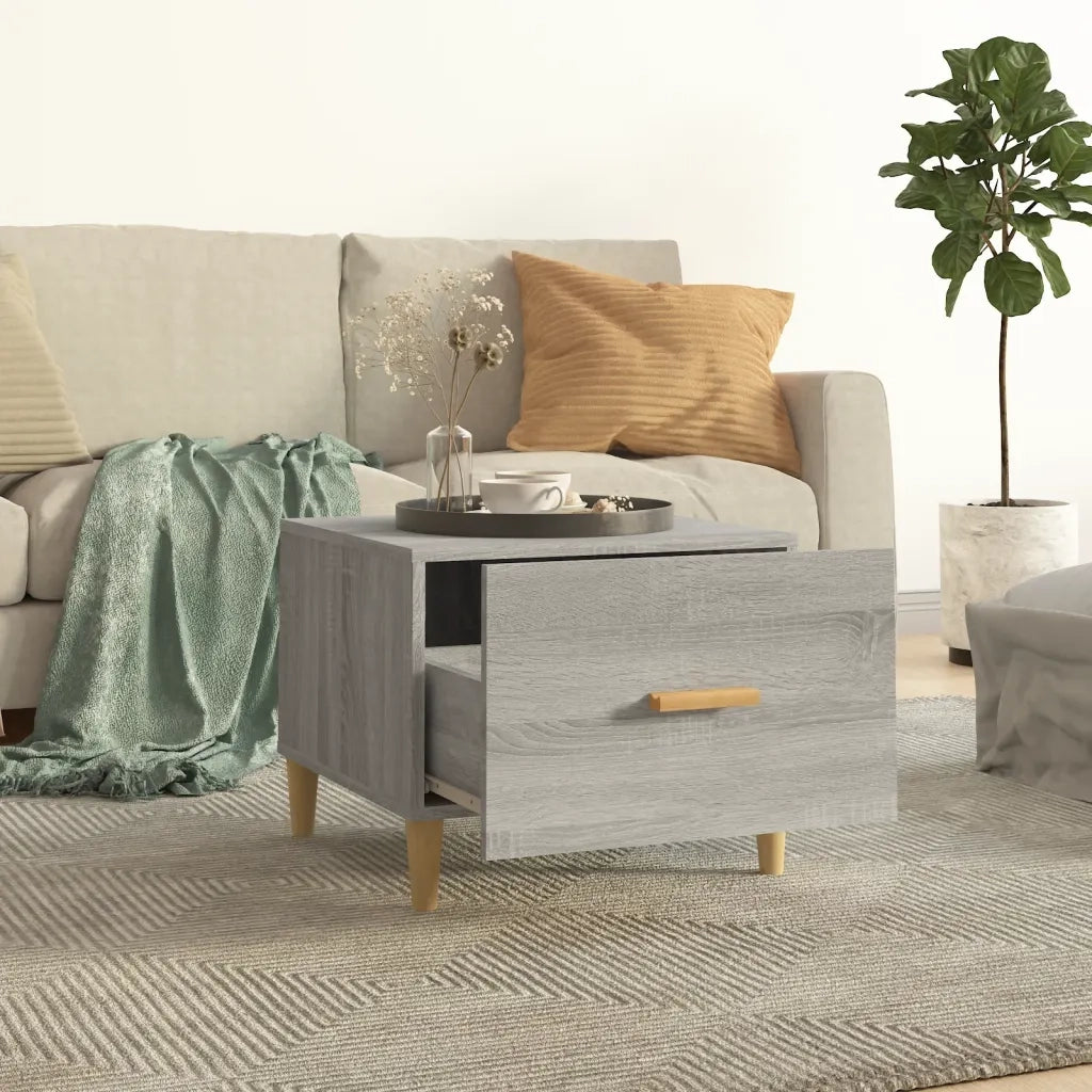Tavolini Salotto 2pz Grigio Sonoma 50x50x40cm Legno Multistrato 817534