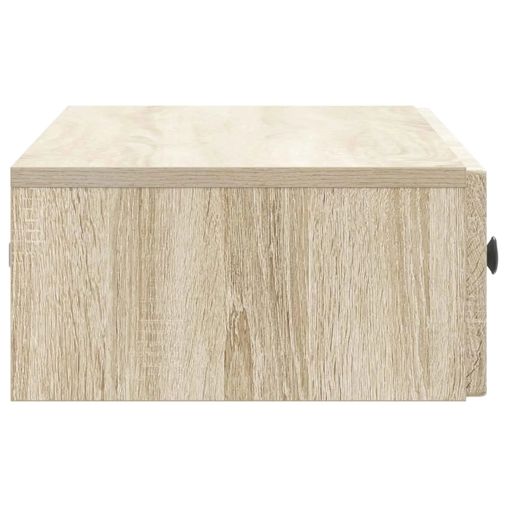 Tavolino da Parete Laterale Rovere Sonoma 87,5 x 34,5 x 17 cm