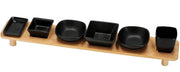 Set 6 Ciotoline Snack con Vassoio in Bamboo 50 x 8,5 cm