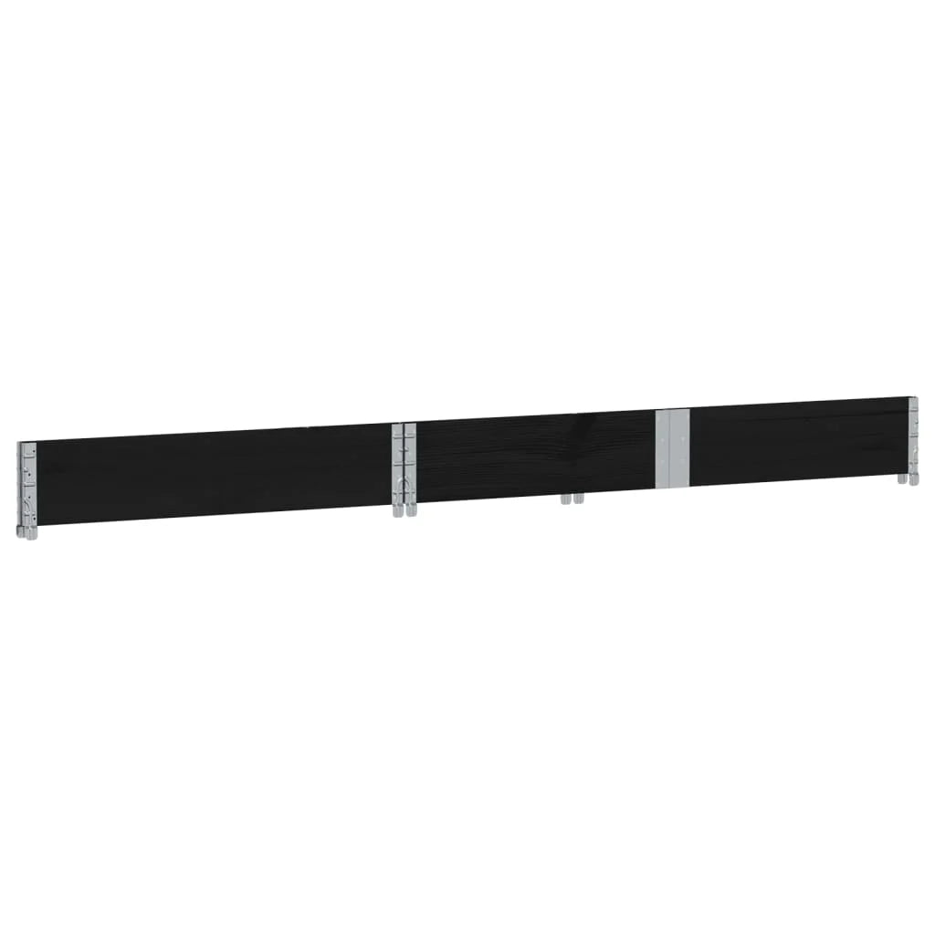 Fioriera rialzata per piante fiori terrazza giardino 150 x 100 cm legno massello di pino nero 02_0037423