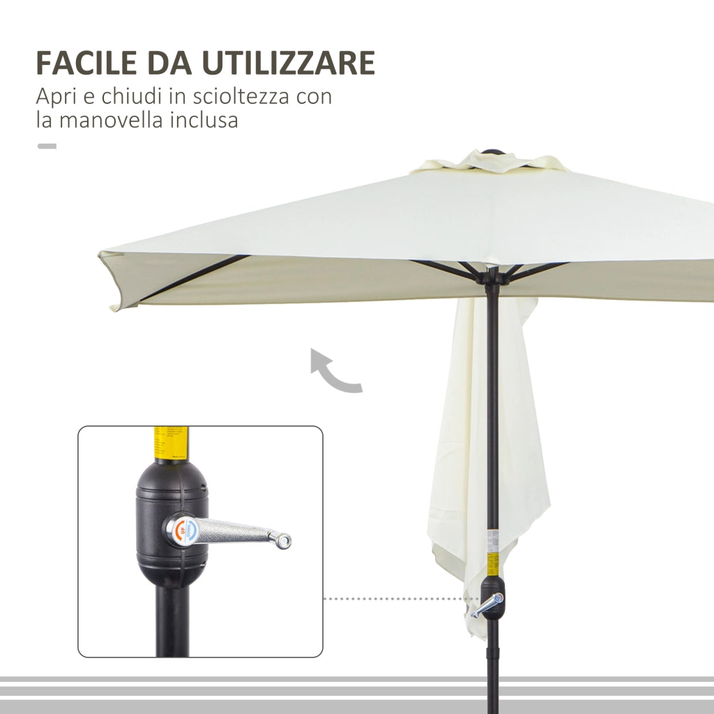 Ombrellone da Parete Mezzaluna ¨C zephmum ¨C Beige
