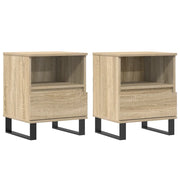 Set di 2 Comodini | Armadio da Notte | Mobiletto da notte Rovere Sonoma 40x35x50 cm in Legno Multistrato