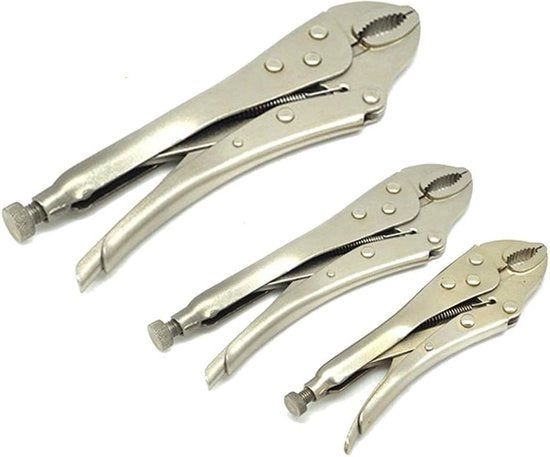 Set di Pinze a Morsa con Blocco a Gomito - Rilascio Rapido - Adattabile - 10 pollici 7 pollici 5 pollici - 250mm 175mm 125mm