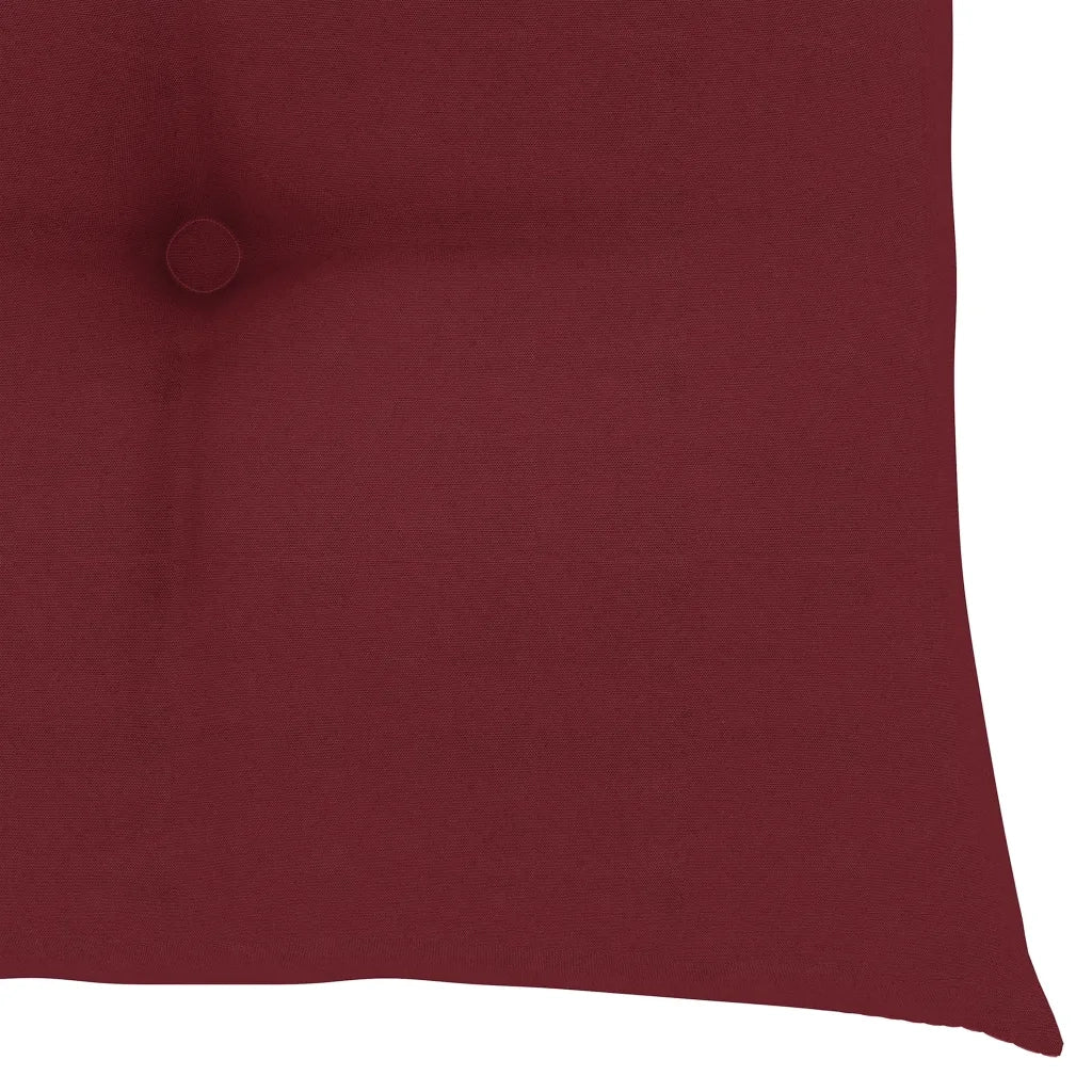 Sedie da Giardino con Cuscini Rosso Vino 4 pz Massello di Teak cod mxl 44901