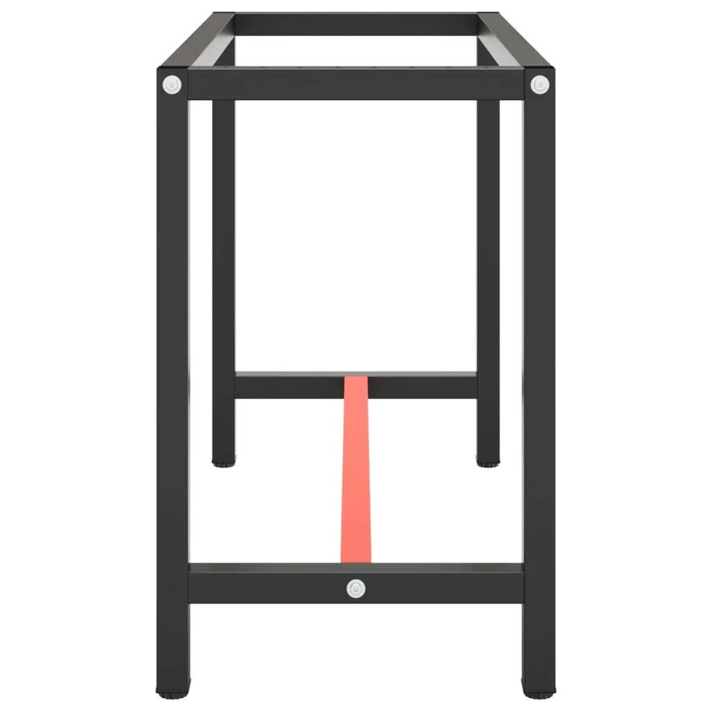 Telaio Banco da Lavoro Nero e Rosso Opaco 110x50x79 cm Metallo