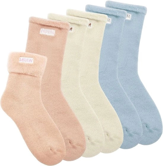 Sokker per donna, termici e impermeabili per un maggiore comfort e calore, ideale per le serate fredde (3 paia, 3 colori)