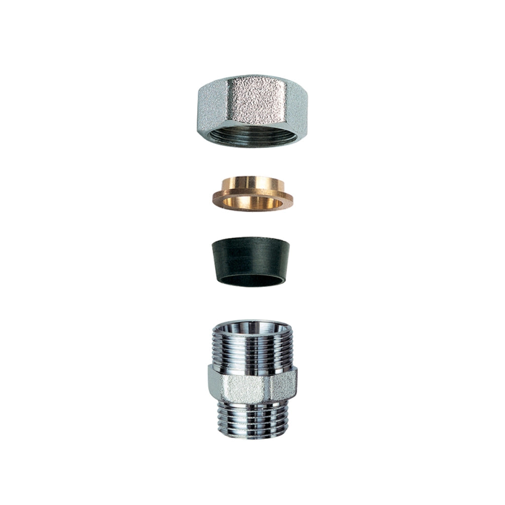 NIPLEX MASCHIO CROMATO C/MONOCONO IN GOMMA PER RAME- 1 x 22- FAR- pezzi 1