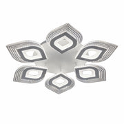 Plafoniera LED Moderna 55W 4400lm CCT Switch 3000K 4000K 6500K Soffitto 6 Elementi Acrilico 625x625mm Interno IP20 Fascio 300°