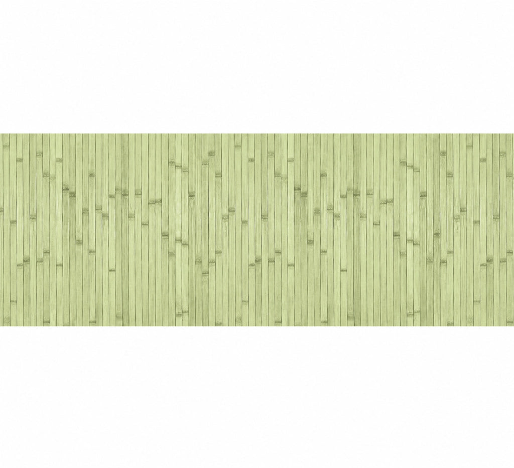 Tappeto Passatoia In Vero Bamboo Tappeto Cucina Ingresso In Legno Antiscivolo Aderente Lavabile E Antimacchia Tagliabile  Verde Lime - 50x150 cm