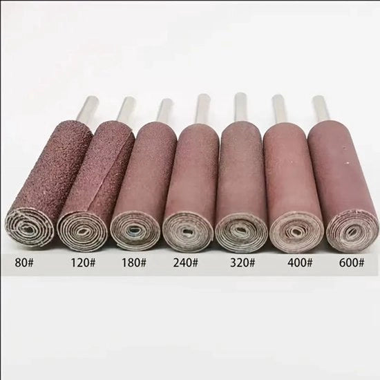 Set di 7 manici cilindrici per carta abrasiva smerigliatrice poliuretano smerigliatrice carta abrasiva manico a stantuffo smerigliatrice
