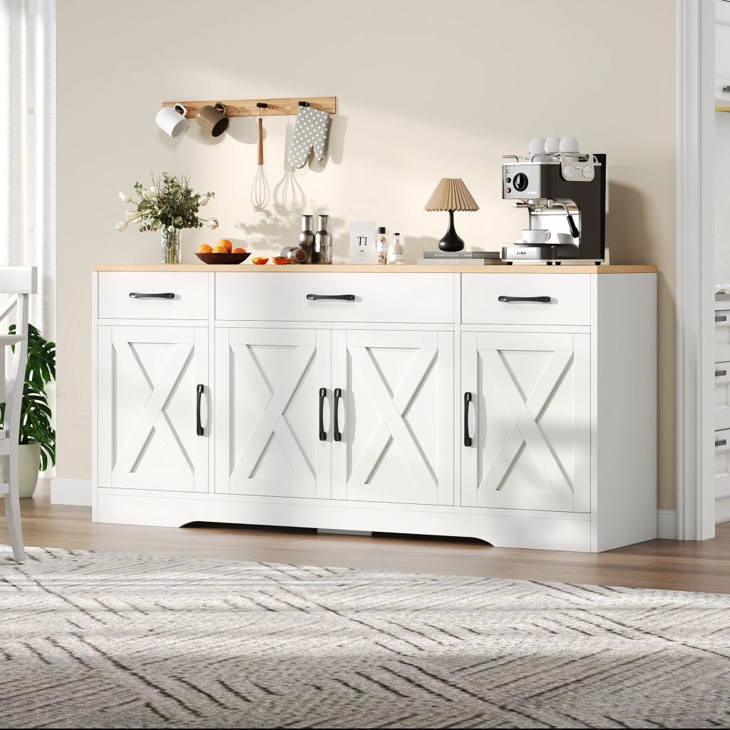 CREDENZA 160x37x75 cm MDF Bianca