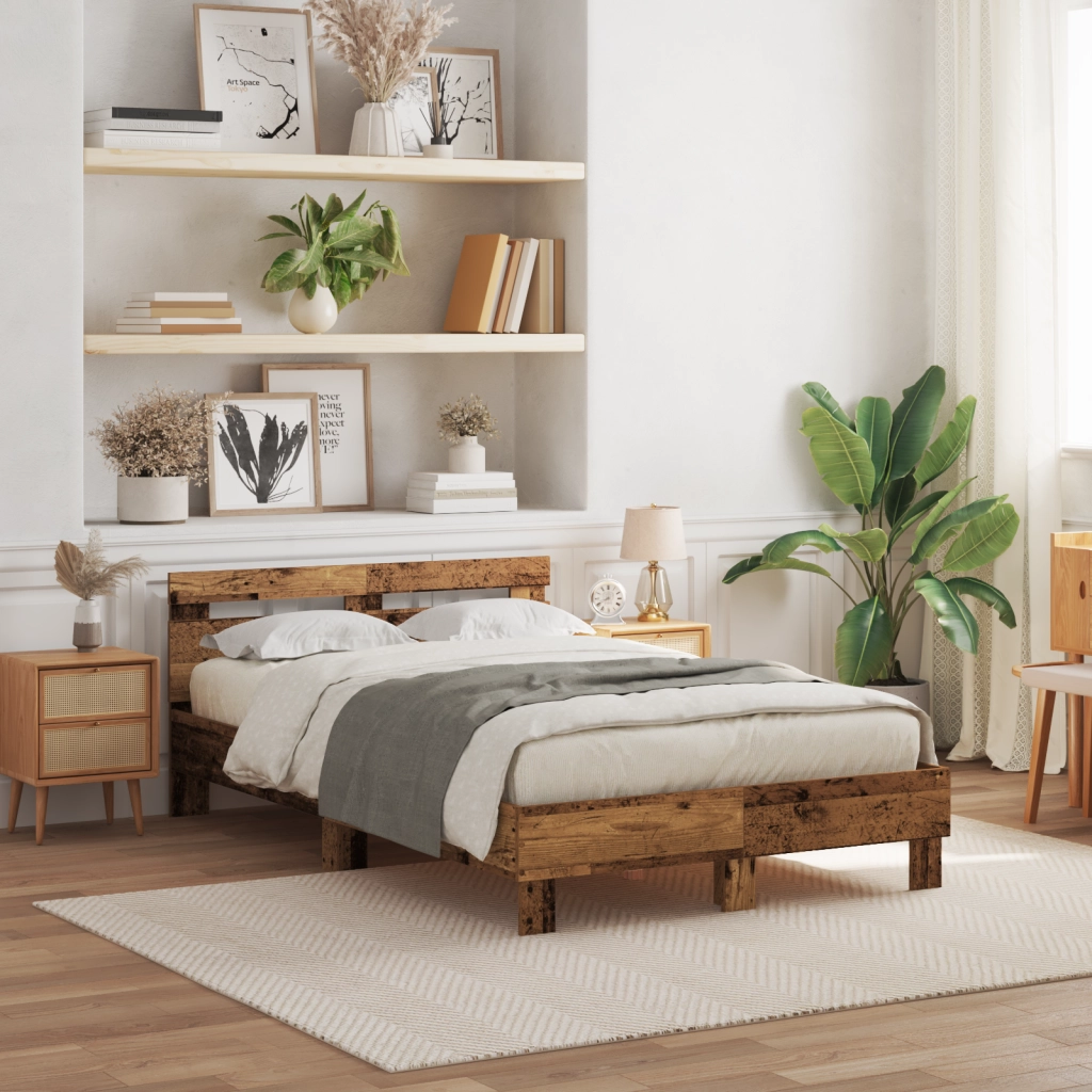 Telaio per letto in legno ingegnerizzato Legno antico 120 x 190 cm
