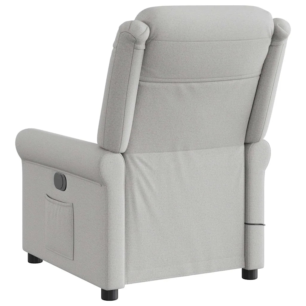 Poltrona Massaggiante | Sedia Relax Reclinabile Grigio Nuvola in Tessuto