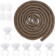 Decorazione per habitat con piante di wijnstok in rotang flexibile con zuignappe, 3 m (L)