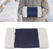 Manica Calda Portatile con Pochetta di Riscaldamento per Mani Ricca e Guantiera Elettrica Ricaricabile via USB Riscaldamento Rapido per Attività All'Aperto in Inverno 10W (Azzurro Scuro)
