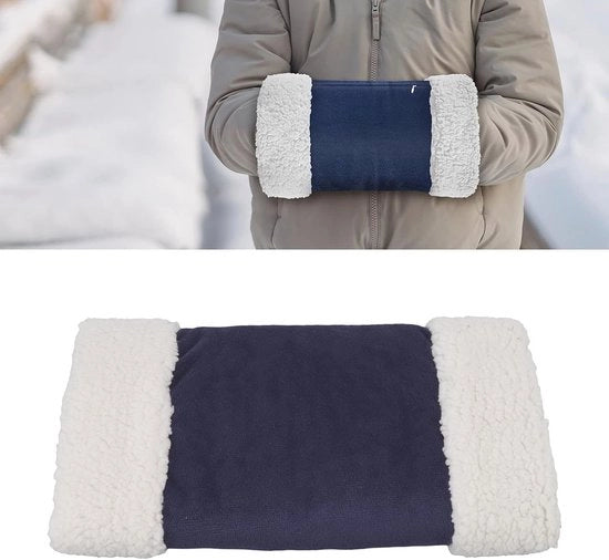 Manica Calda Portatile con Pochetta di Riscaldamento per Mani Ricca e Guantiera Elettrica Ricaricabile via USB Riscaldamento Rapido per Attività All'Aperto in Inverno 10W (Azzurro Scuro)