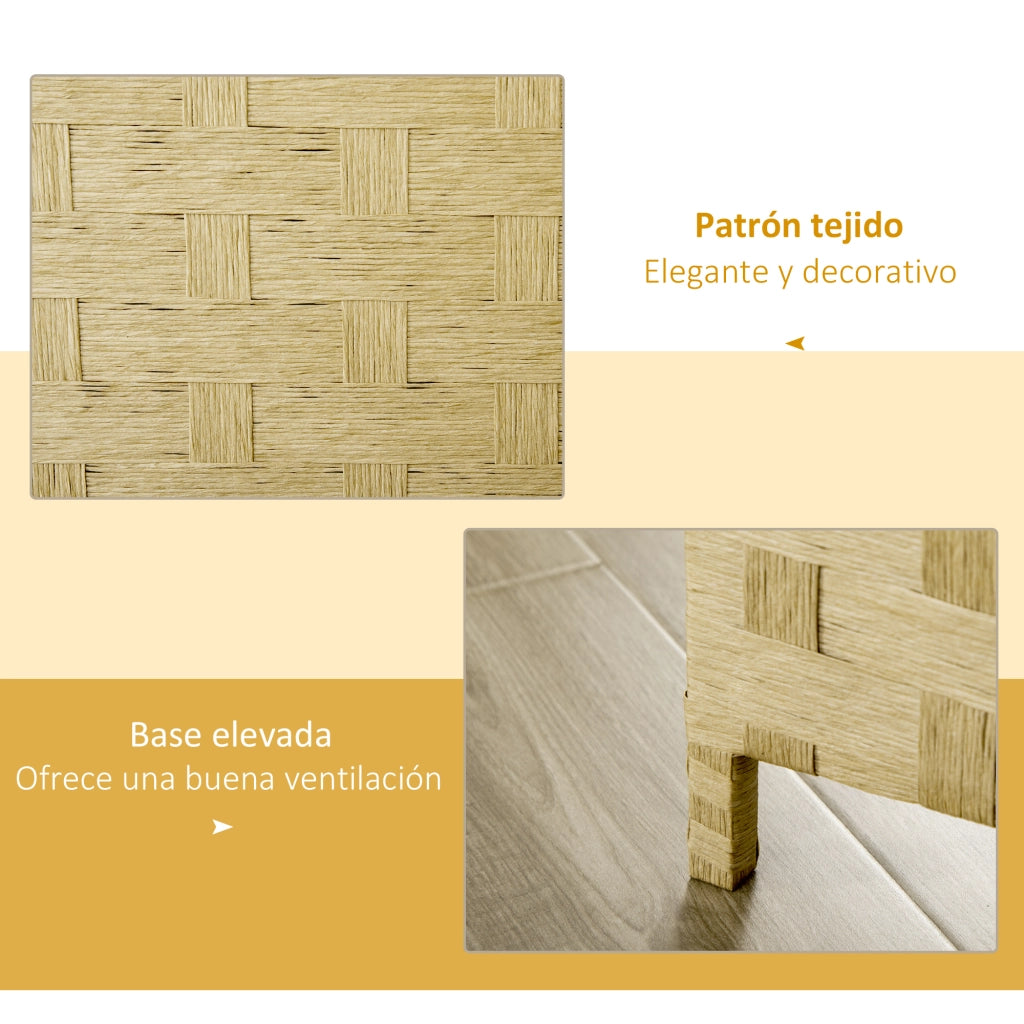 Paravento Separatore 4 Pannelli ¨C Xylo ¨C Legno Pino Marrone 159,5x169,5 cm