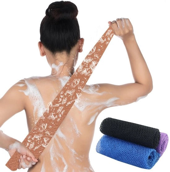 Spongia per doccia a mesh multi-strato - 4 pezzi - idonea per tutti i tipi di pelle