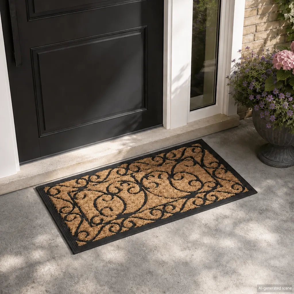 Zerbino Rettangolare 45x75 cm in Gomma e Fibra di Cocco 155883