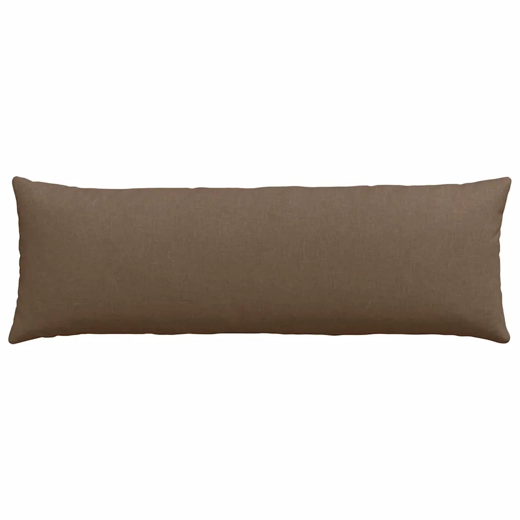 Cuscini da Divano 2 pz-Set di 2 Cuscini per Sofa Marrone 120 x 40 cm Tessuto