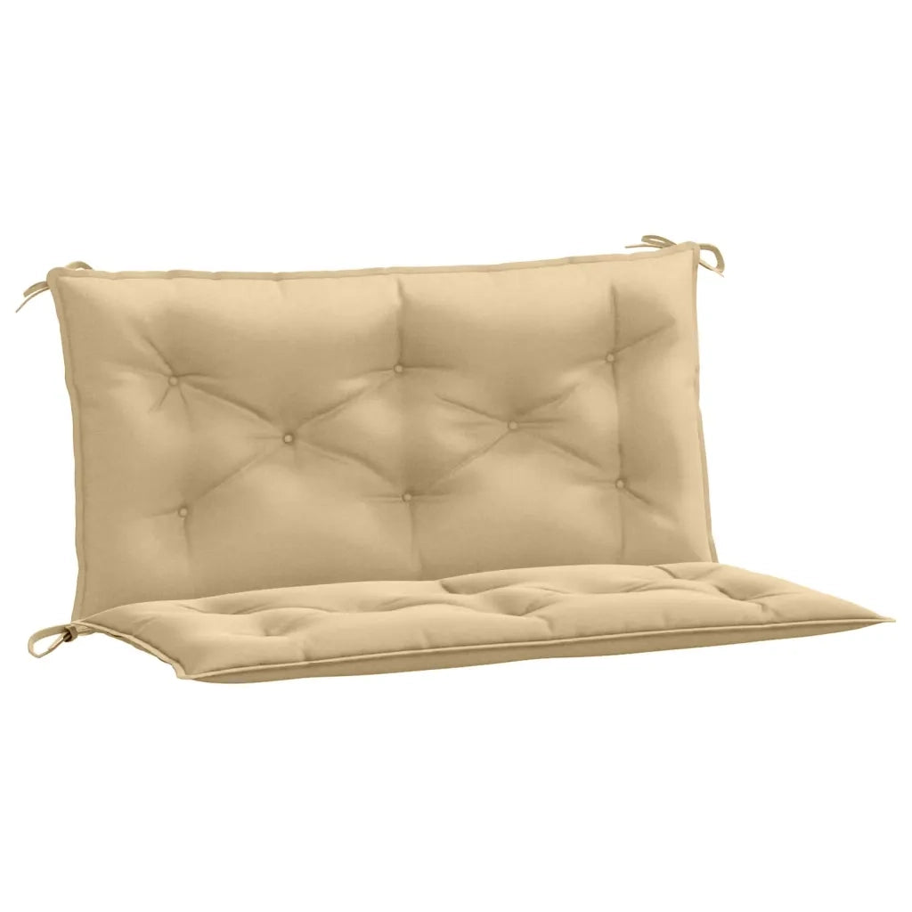 Cuscini Panca Giardino 2 pz-Set di 2 Cuscini per panchina da esterno Beige M¨¦lange 100x50x7cm Tessuto