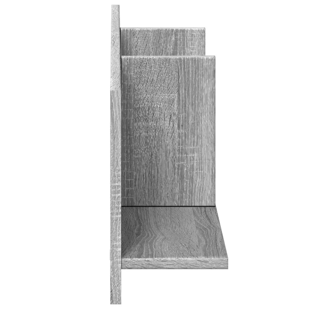 vidaXL Mobile a Parete 100x16,5x30 cm Grigio Sonoma in Truciolato
