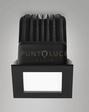 QUITO FARETTO INCASSO QUADRO NERO 6,2X6,2CM C/DRI 12W 3000K 1150LM